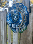 Detroit Lions Football Wind Spinner