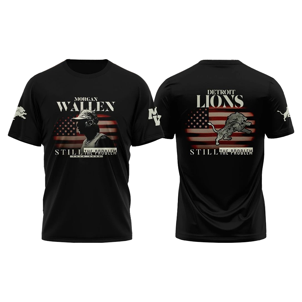 Detroit Lions Morgan Wallen Still The Problem Tour 2026 T-Shirt Detroit Lions Morgan Wallen Still The Problem Tour 2026 T-Shirt