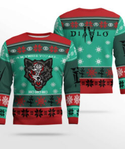 Diablo IV Mephisto Bloodied Wolf Holiday Ugly Sweater 2025