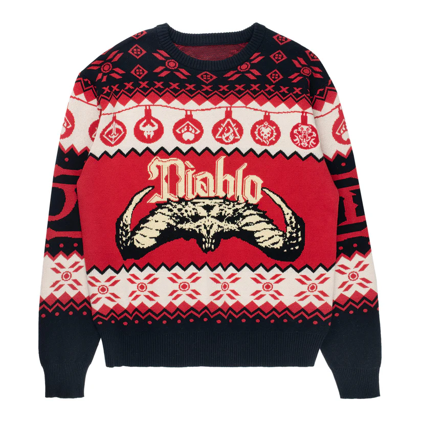 Diablo Skull Ugly Christmas Sweater 2025 Diablo Skull Ugly Christmas Sweater 2025