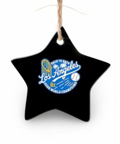Dodgers 9-Time World Champions Back To Back Ornament