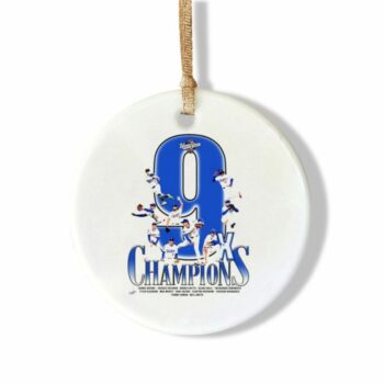 Dodgers 9x Time Player Name Ornament