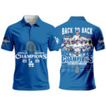 Dodgers Back To Back 2024-2025 World Series Champions Signature Polo Shirt