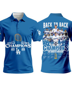 Dodgers Back To Back 2024-2025 World Series Champions Signature Polo Shirt