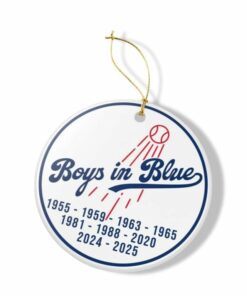 Dodgers Boys in Blue 9 Time World Series Champions Ornament