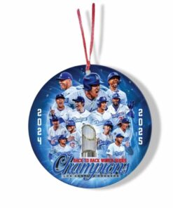 Dodgers World Series Champions 2025 Baseball Ornaments
