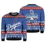 Dodgers World Series Champions 2025 Ugly Christmas Sweater 1 Dodgers World Series Champions 2025 Ugly Christmas Sweater
