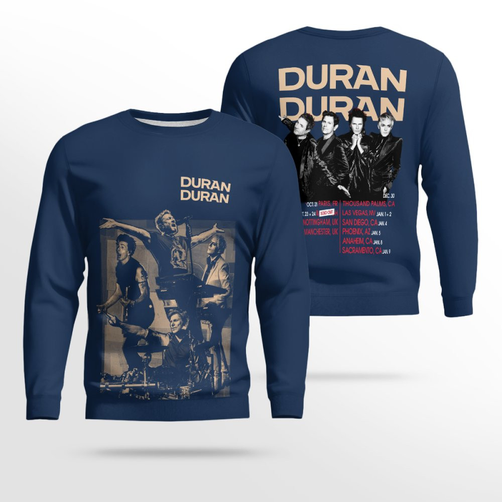 Duran Duran 2025 Tour Dates Shirt Vintage Band Tee For Fans S