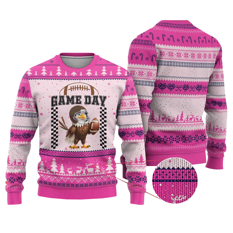 Eagle Football Ugly Christmas Sweater Game Day 2025 Eagle Football Ugly Christmas Sweater Game Day 2025