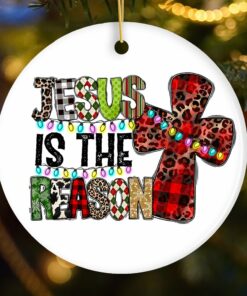 Jesus is the Reason Christmas Ornament, Holy Nativity Remembrance Keepsake