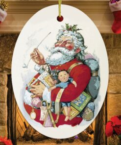 Merry Old Santa Claus Vintage Thomas Nast Legendary 1880s Art Christmas Ornament