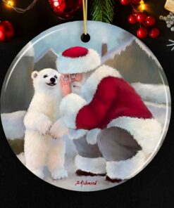 Sharing Secrets Santa and Polar Bear Winter Dream Christmas Ornament