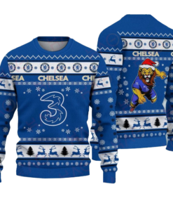 Festive Chelsea Fc Christmas Sweater 2025