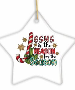 Festively Fun Jesus is the Reason for the Season Religious Christmas Ornament