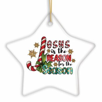 Festively Fun Jesus is the Reason for the Season Religious Christmas Ornament
