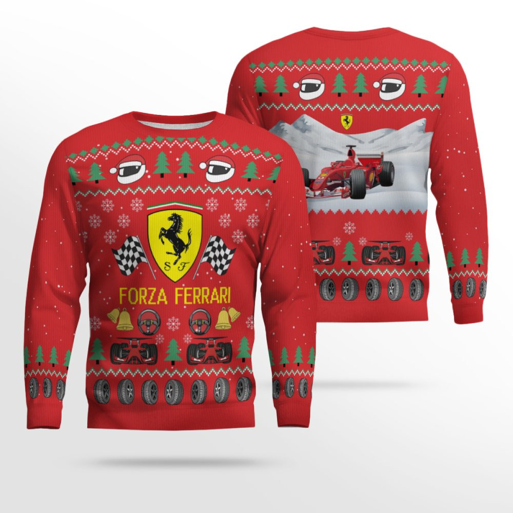 Forza Ferr F1 Ugly Christmas Sweater 2025 Forza Ferr F1 Ugly Christmas Sweater 2025