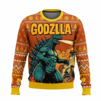 Godzilla Christmas Sweater 2025