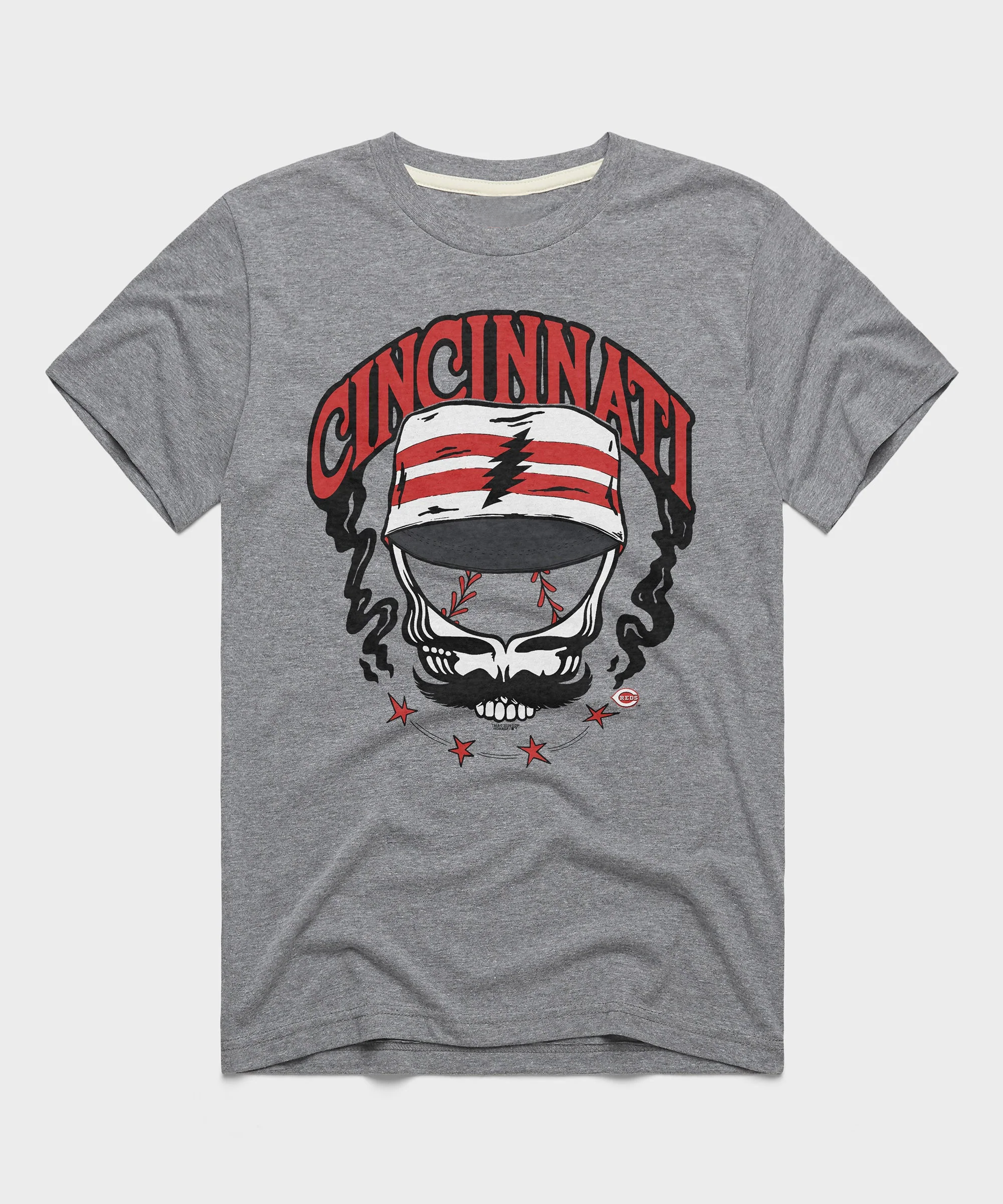 Grateful Dead x Cincinnati Reds Skull Major League Baseball Shirt Grateful Dead x Cincinnati Reds Skull Major League Baseball Shirt