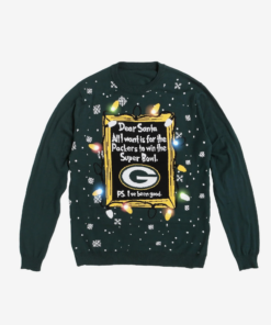 Green Bay Packers Dear Santa Ugly Christmas Sweater 2025