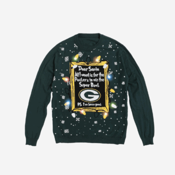 Green Bay Packers Dear Santa Ugly Christmas Sweater 2025