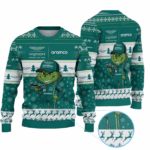 Grinch F1 Aston Martin Ugly Christmas Sweater 2025