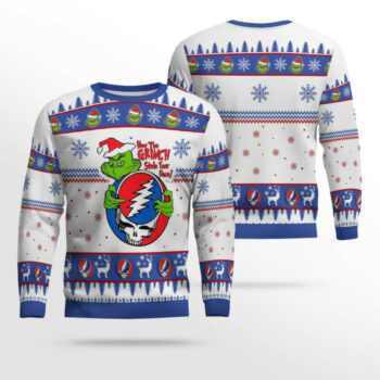 Grinch Grateful Dead Ugly Christmas Sweater 2025