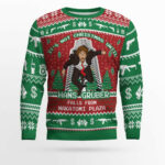 Hans Gruber Fall Nakatomi Plaza Die Hard Ugly Christmas Sweater 2025