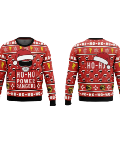 Ho Ho Power Rangers Ugly Christmas Sweater 2025