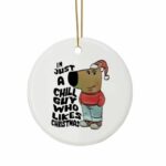 I’m Just A Chill Guy Who Likes Christmas Meme Ornament-1-1
