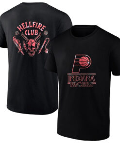Indiana Pacers x Stranger Things Hellfire Club T-Shirt 2025
