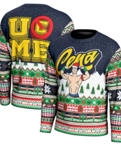 John Cena U Can’t See Me Ugly Christmas Sweater 2025