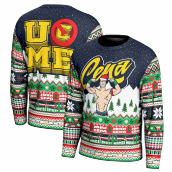 John Cena U Can’t See Me Ugly Christmas Sweater 2025