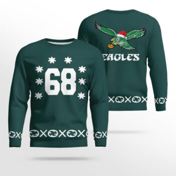 Jordan Mailata 68 Philadelphia Eagles Christmas Sweatshirt 2025