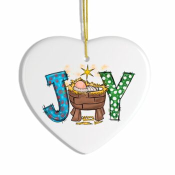 Joy Nativity Baby Jesus Ceramic Christmas Ornament