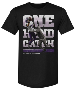 Justin Jefferson Minnesota One Hand Catch T-Shirt