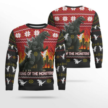 King Of The Monster Godzilla Christmas Sweater 2025