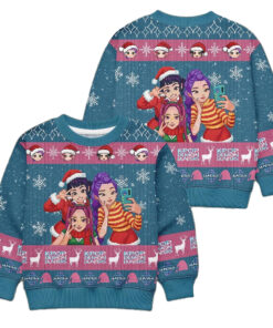 Kpop Demon Hunters Anime Girl Christmas Ugly Christmas Sweater 2025