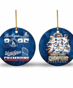 LA Dodgers 2025 World Series Won 9-Time Ornament