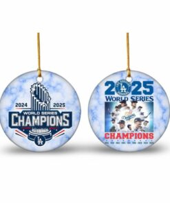 LA Dodgers 2025 World Series Won Ornament