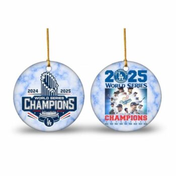 LA Dodgers 2025 World Series Won Ornament
