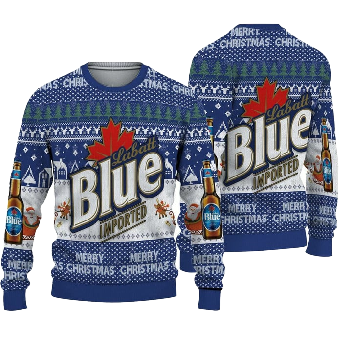 Labatt Blue Imported Ugly Christmas Sweater 2025 Labatt Blue Imported Ugly Christmas Sweater 2025