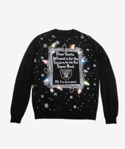 Las Vegas Raiders Dear Santa Ugly Christmas Sweater 2025