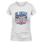 Los Angeles Baseball Back-to-Back World Champs Caricatures T-Shirt