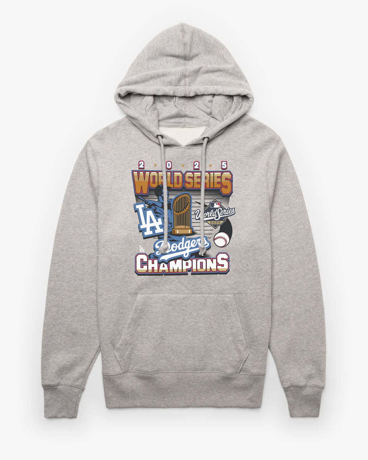 Los Angeles Dodgers 2025 World Series Champions Slate Grey Hoodie Los Angeles Dodgers 2025 World Series Champions Slate Grey Hoodie