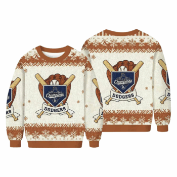 Los Angeles Dodgers 2025 World Series Champions Ugly Christmas Sweater