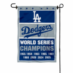 Los Angeles Dodgers 9 Time World Champions Series Garden Flag