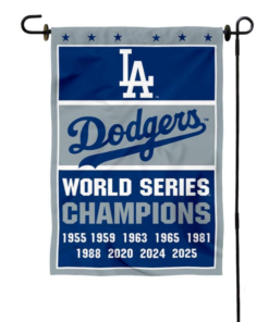 Los Angeles Dodgers 9 Time World Champions Series Garden Flag