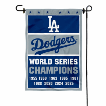 Los Angeles Dodgers 9 Time World Champions Series Garden Flag
