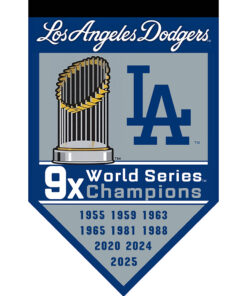Los Angeles Dodgers 9x World Series 2025 Champions Flag