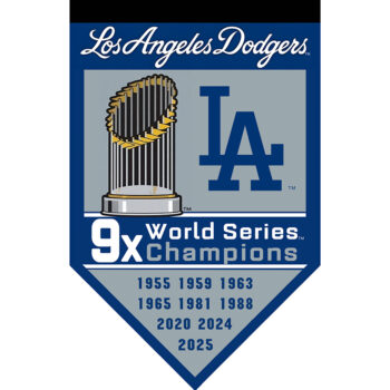 Los Angeles Dodgers 9x World Series 2025 Champions Flag